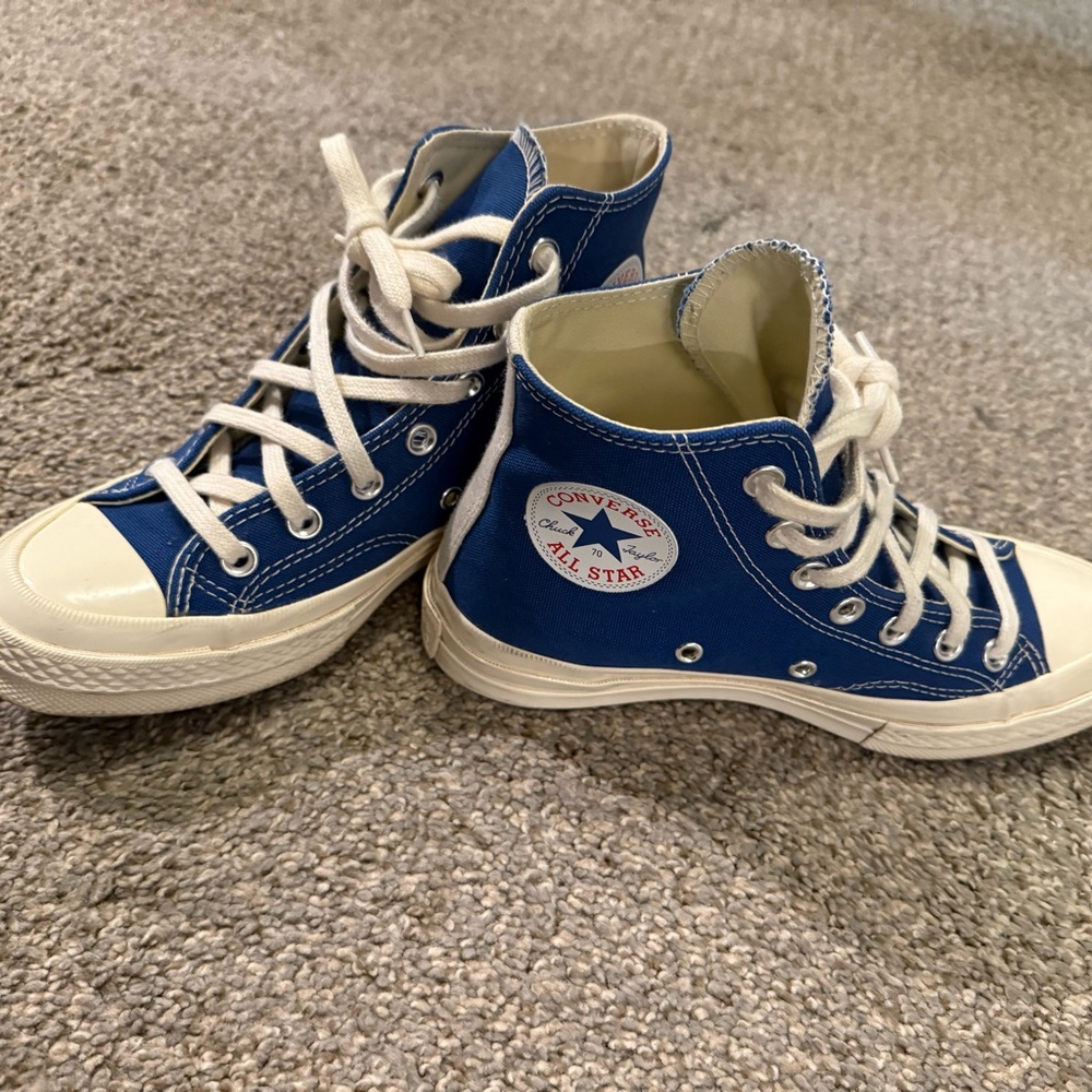 Comme des Garcons Blue and White Kids/Women’s High-Tops - Picture 4 of 7